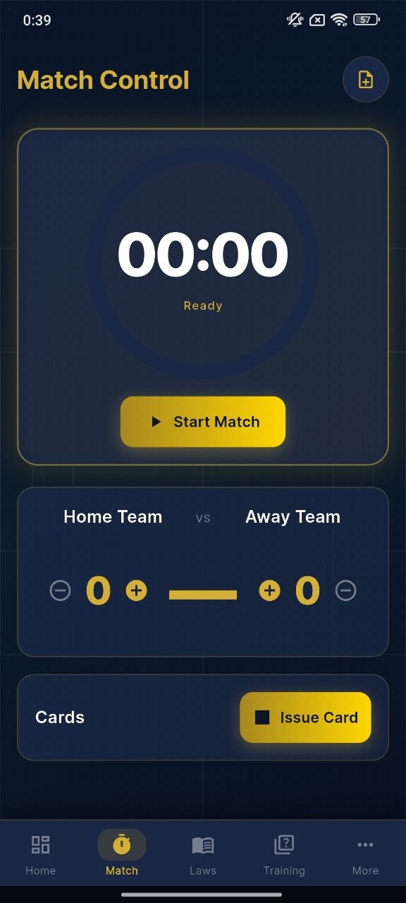 Merit King Master match control screen